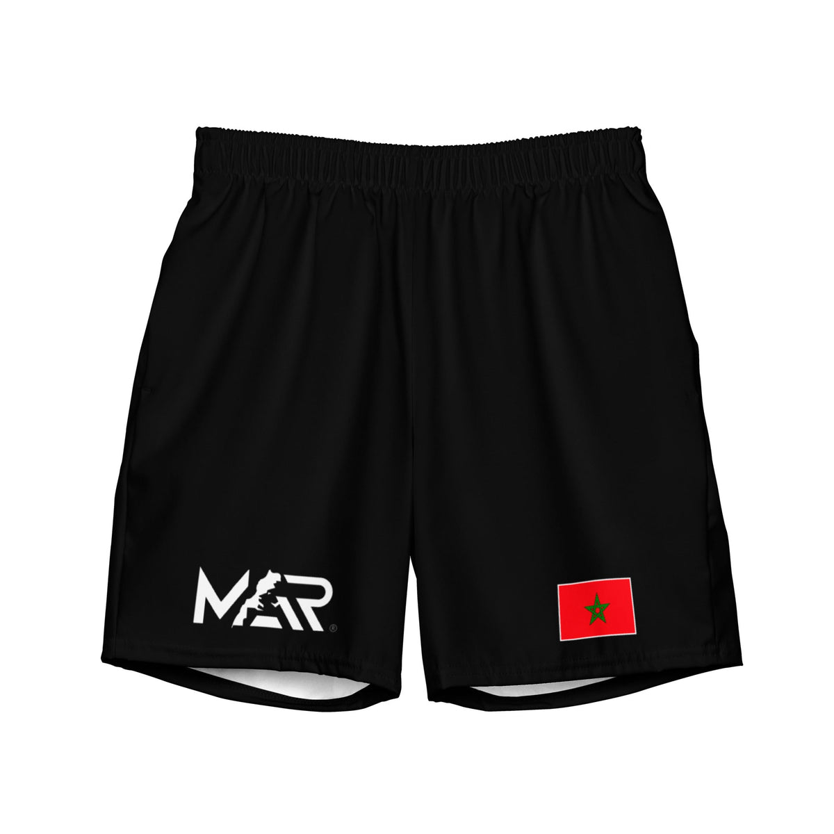 Short de bain MAR drapeau Maroc noir homme