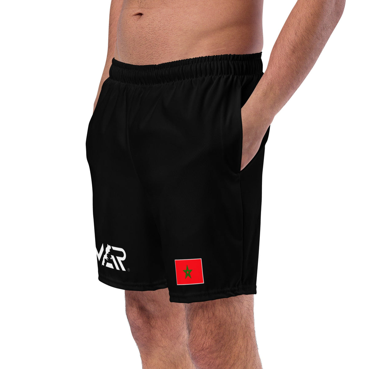 Short de bain MAR drapeau Maroc noir homme