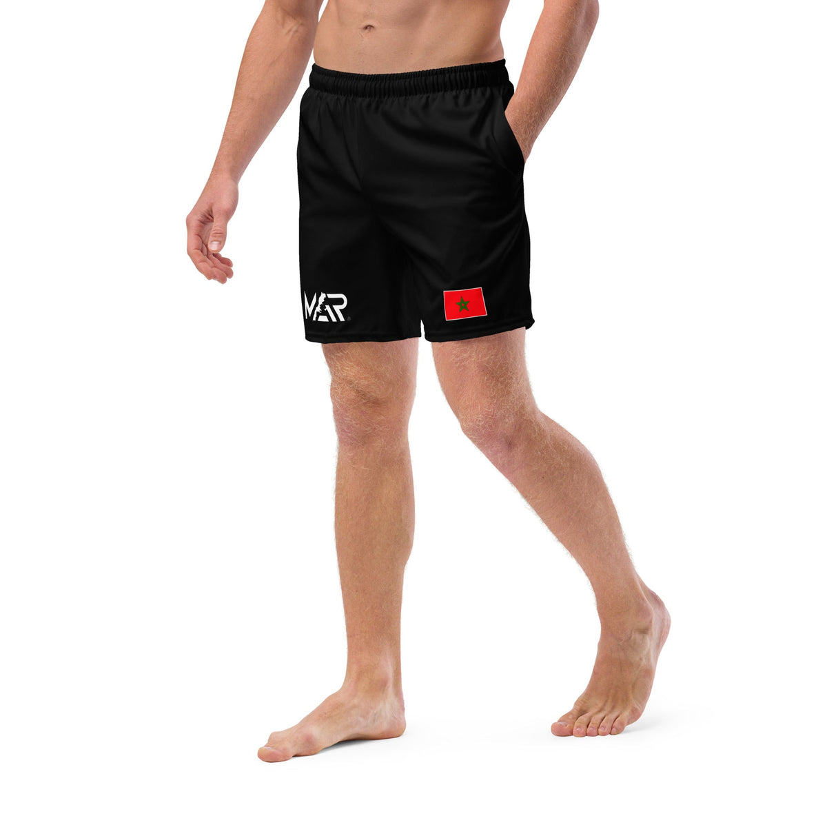 Short de bain MAR drapeau Maroc noir homme