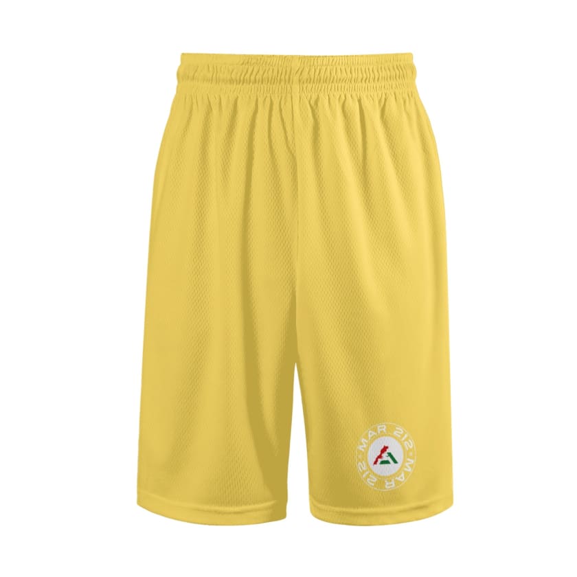 Short de basket-ball MAR 212 sport jaune