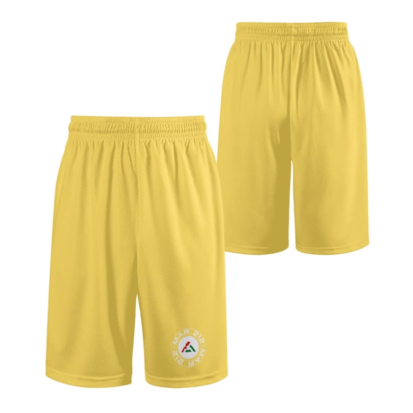 Short de basket-ball MAR 212 sport jaune