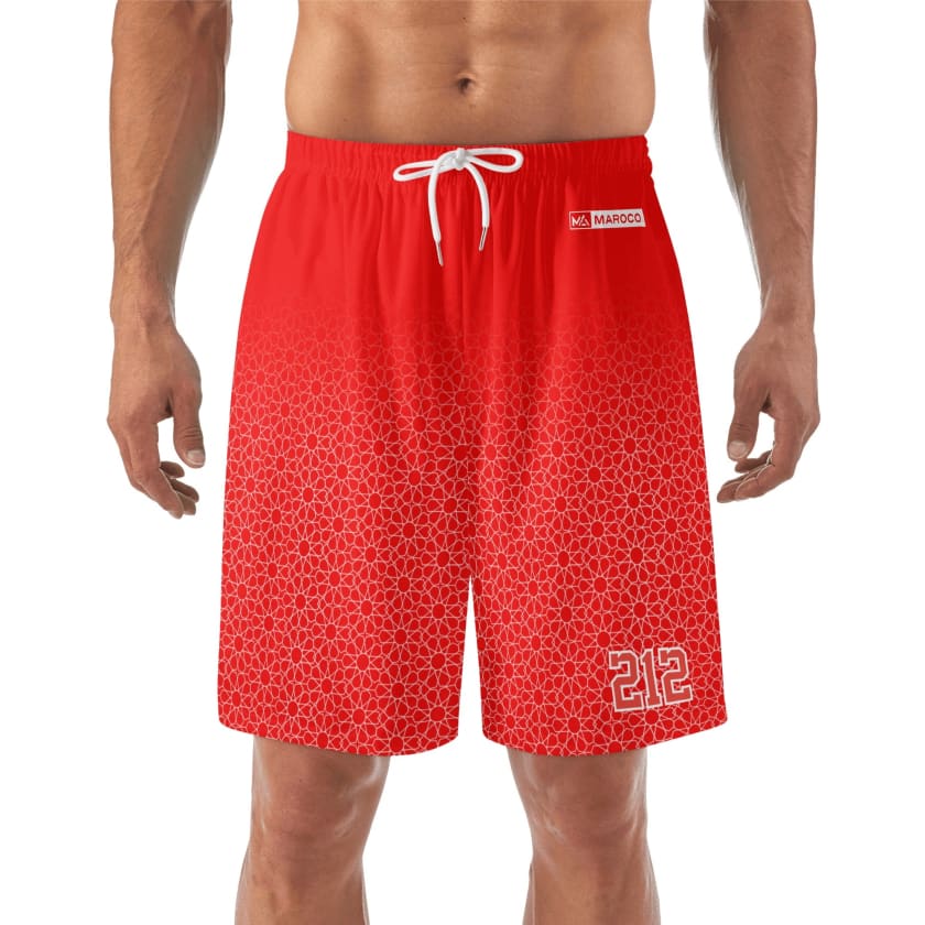 Short de Football Maroc rouge pour hommes