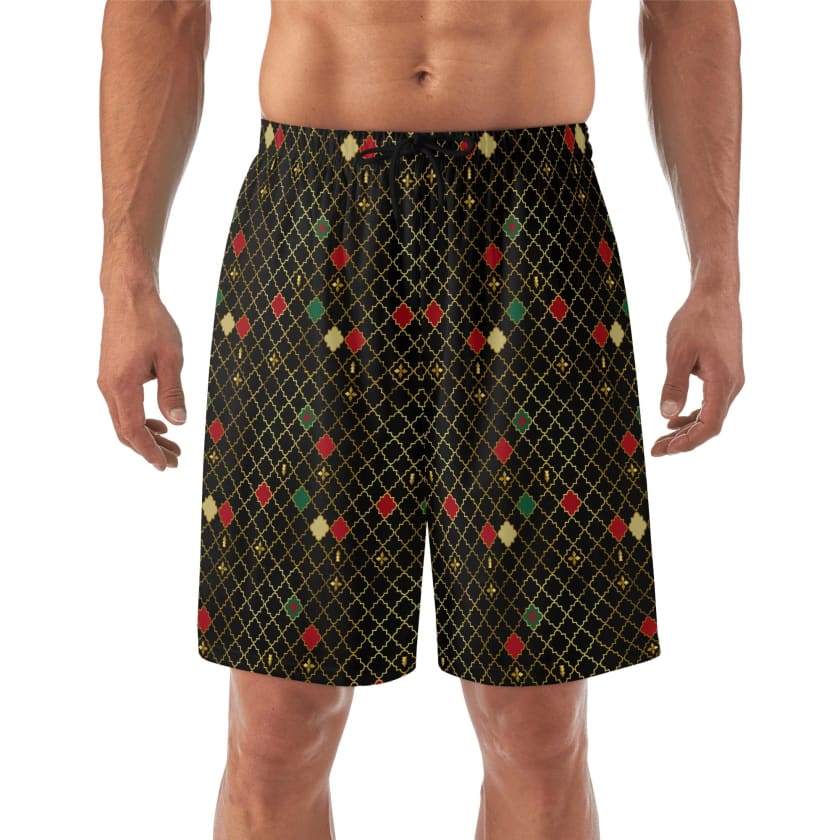 Short de plage hawaïen léger pour hommes