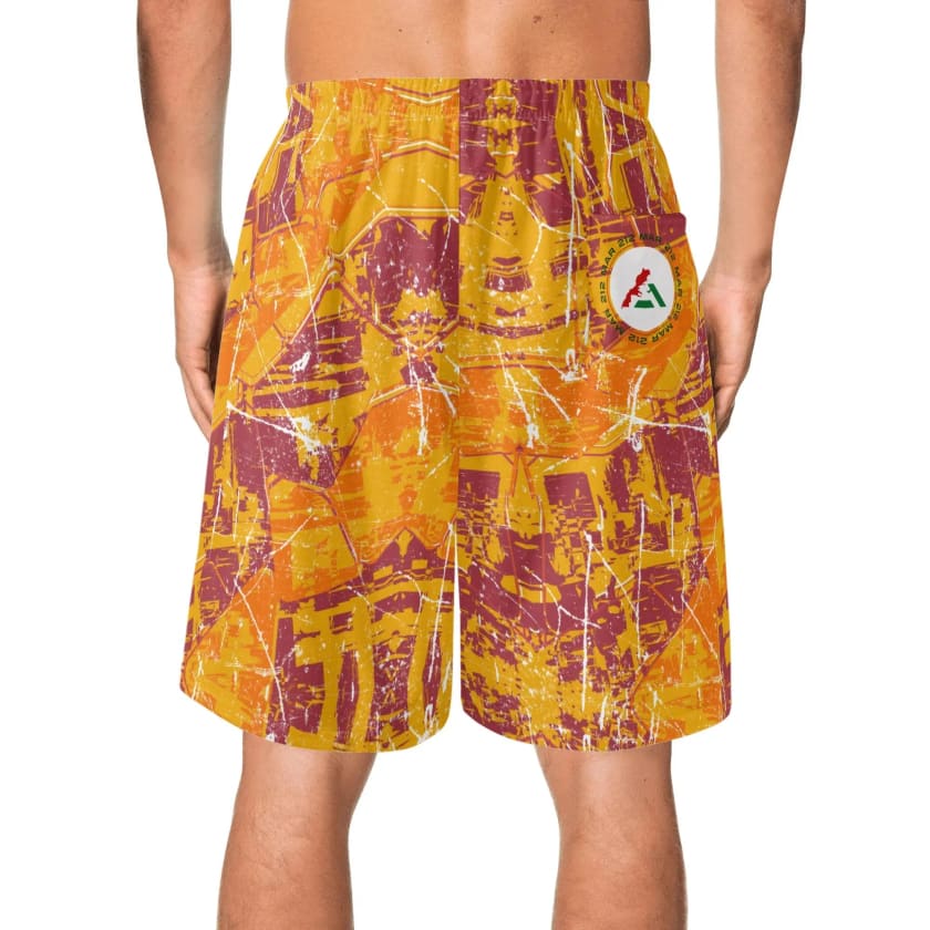 Short de plage hawaïen RS Berkane Carte Maroc complète