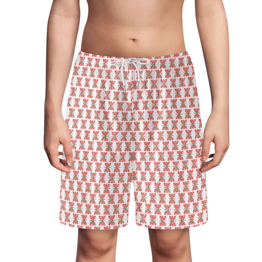 Short de plage léger motif berbère marocain pour enfants