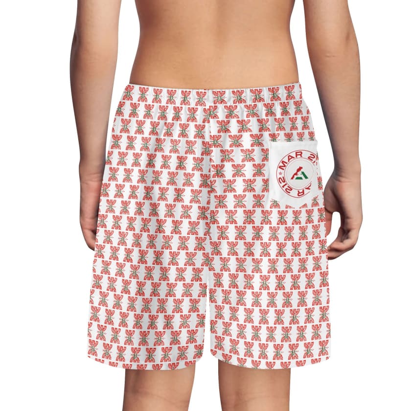 Short de plage léger motif berbère marocain pour enfants