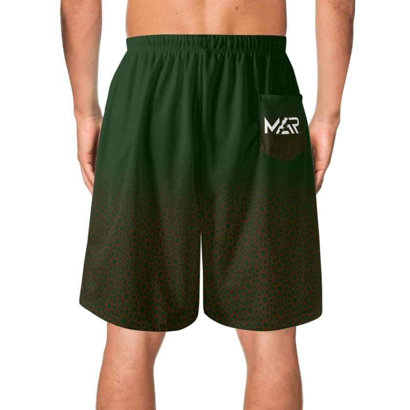 Short de plage MAR hawaïen léger vert