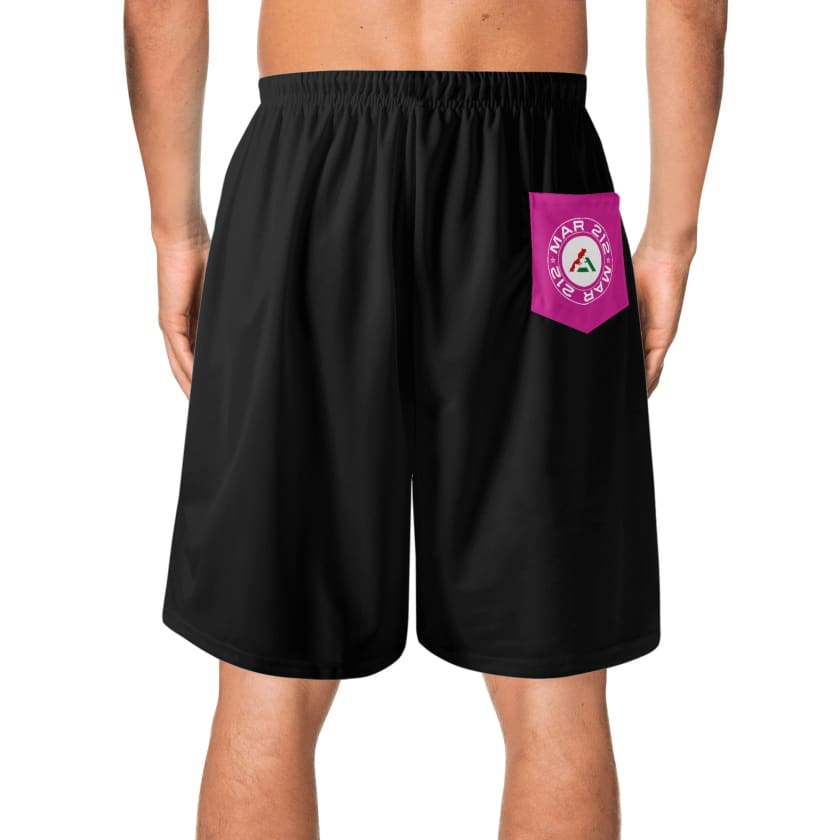 Short de plage MAR noir hawaïen léger