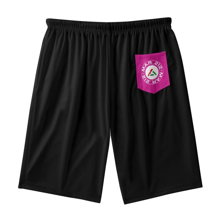 Short de plage MAR noir hawaïen léger