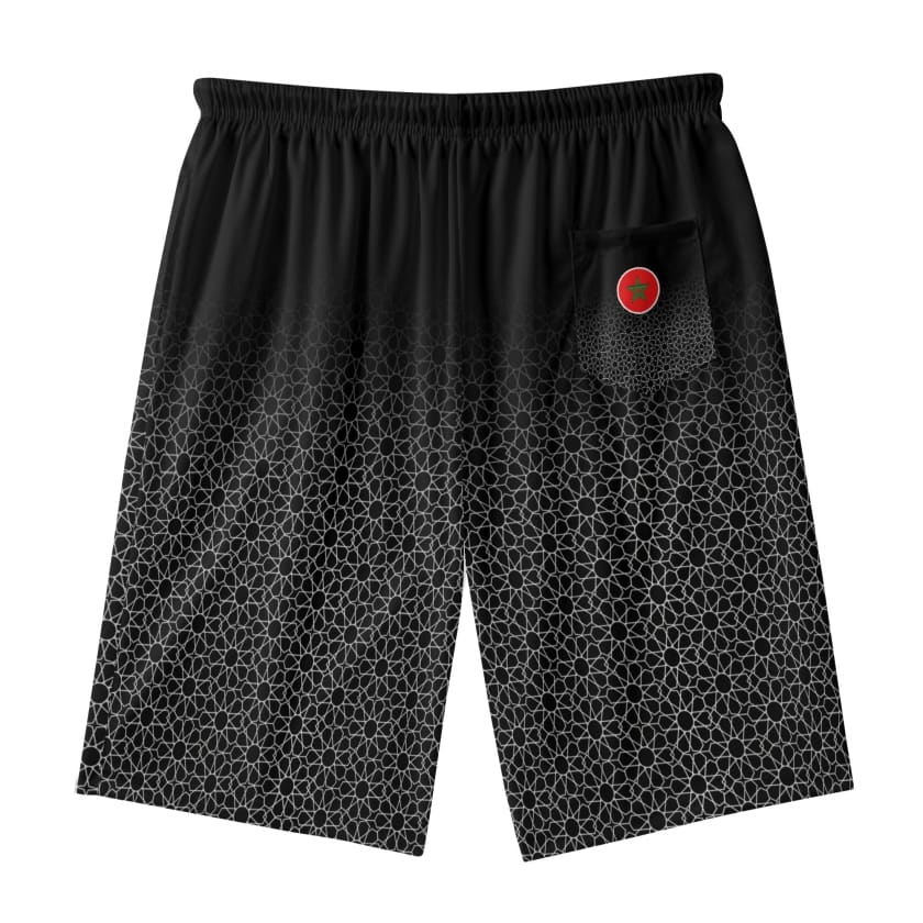 Short de Ville/Football Maroc noir pour hommes 212