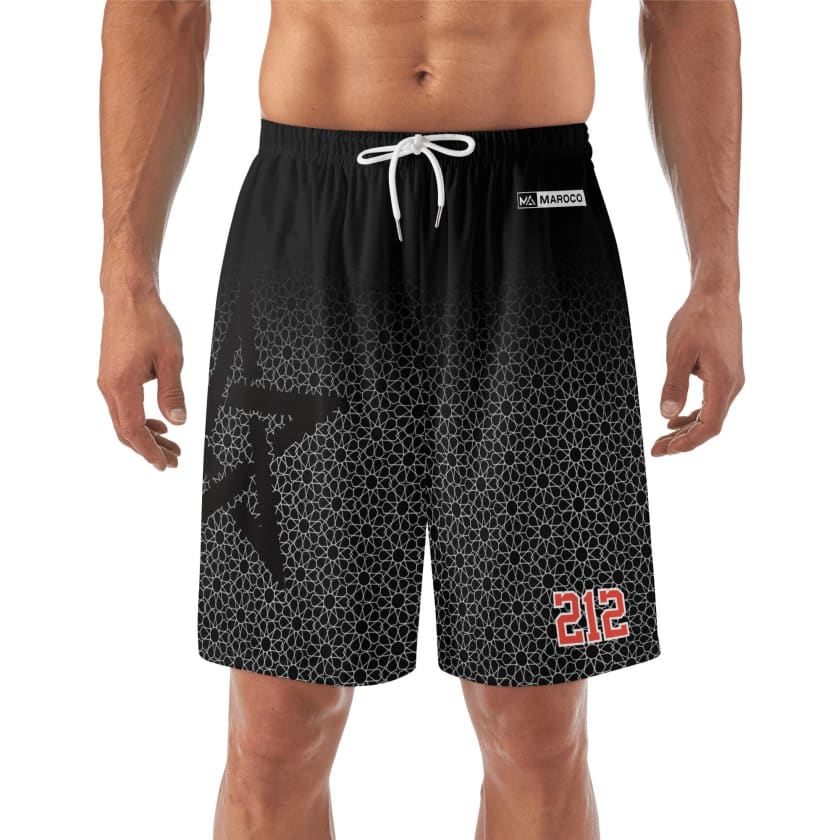 Short de Ville/Football Maroc noir pour hommes 212