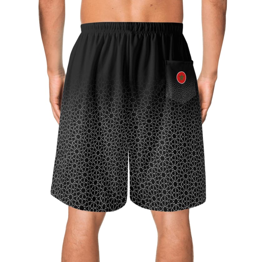 Short de Ville/Football Maroc noir pour hommes 212