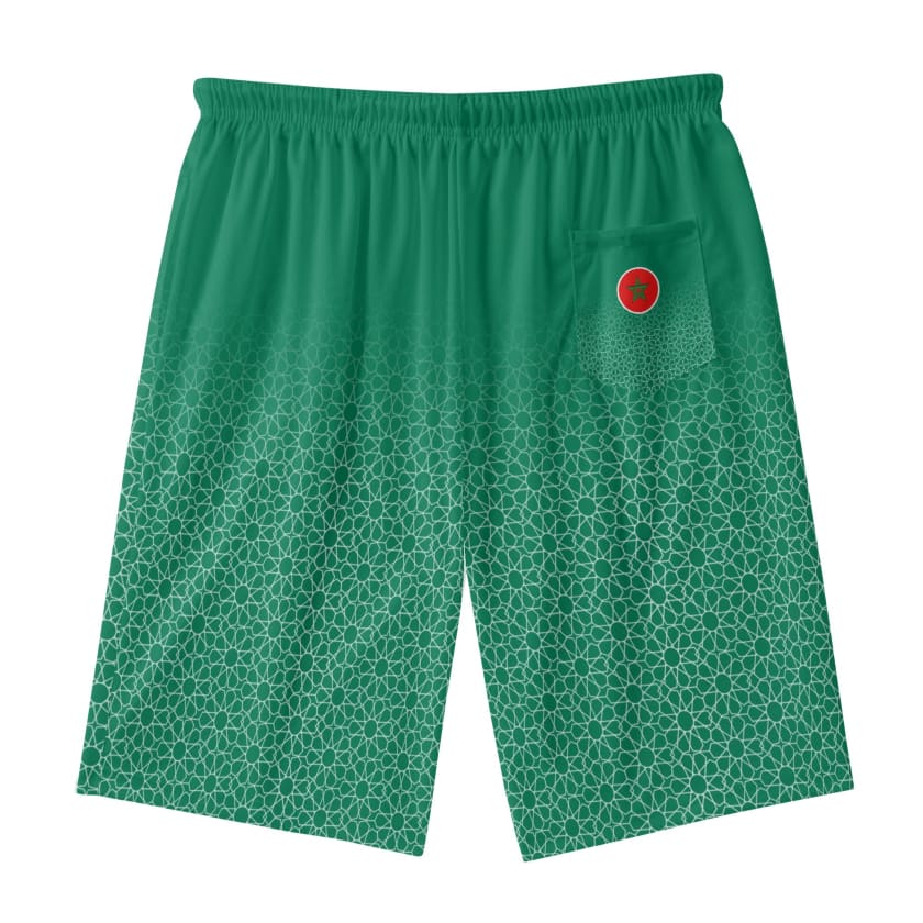 Short de Ville/Football Maroc vert pour hommes 212