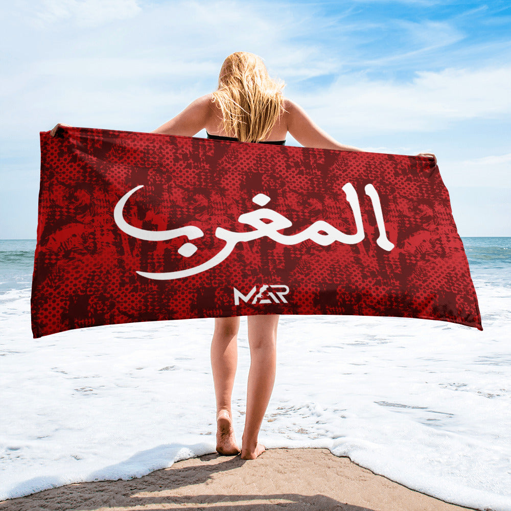 Drap de plage Almaghrib MAR rouge culture