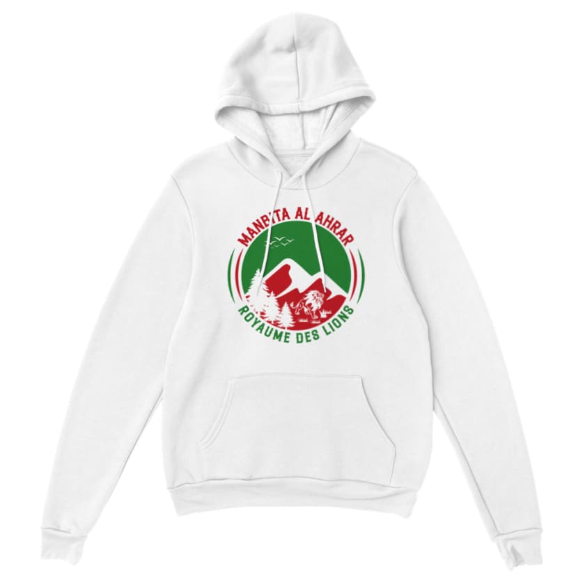 Sweat à capuche Manbita Al Ahrar - White / S - Print 