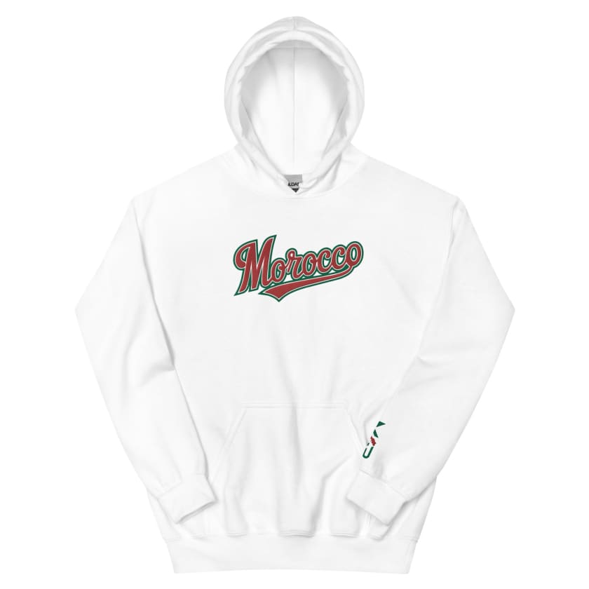 Sweat à capuche Blanc Morocco brodé MAR