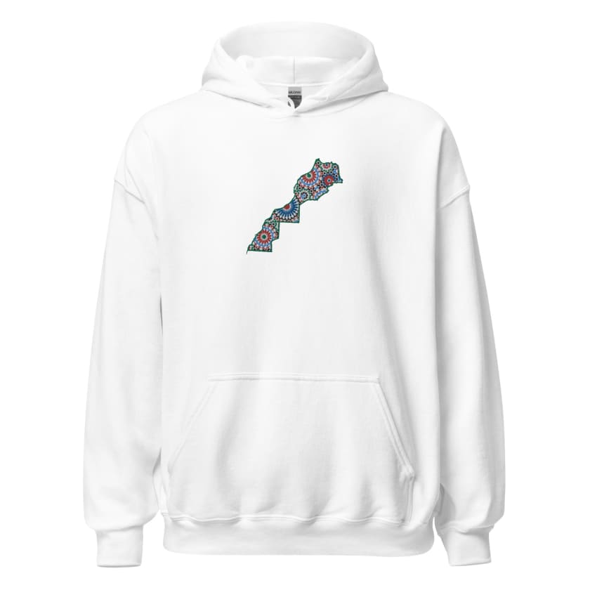 Sweat à capuche Carte Maroc Fragzellige brodé