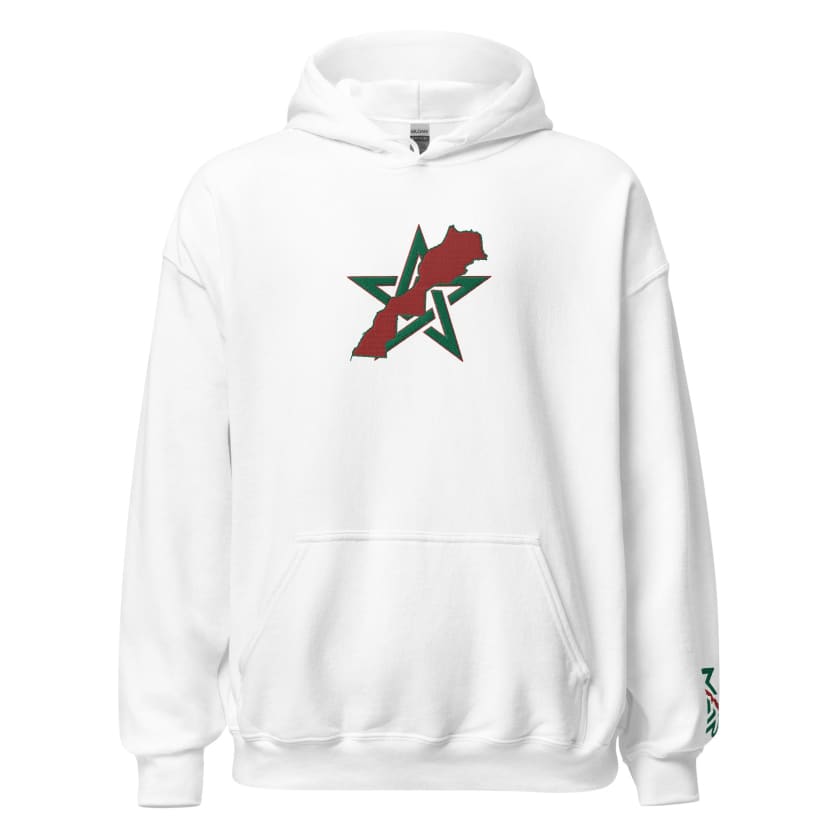 Sweat à capuche Étoile Carte du Maroc brodé