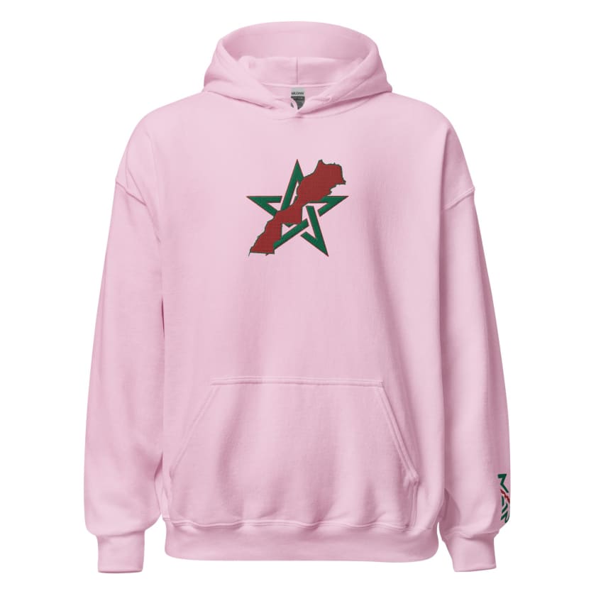 Sweat à capuche Étoile Carte du Maroc brodé