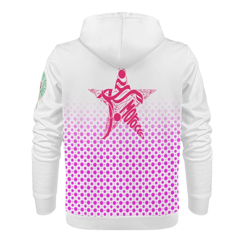 Sweat à capuche Maillot Maroc Blanc logo MAR