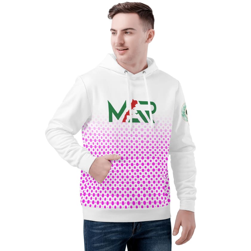 Sweat à capuche Maillot Maroc Blanc logo MAR