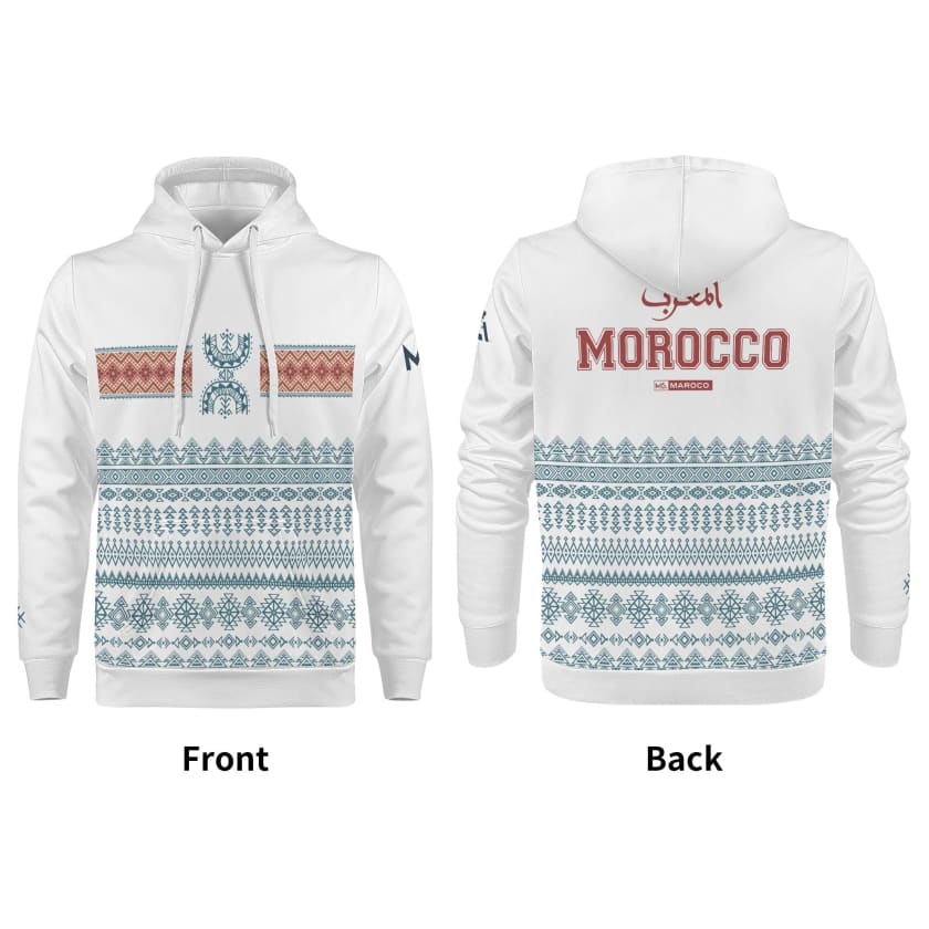Sweat à capuche Maillot Maroc Design Berbère Amazigh
