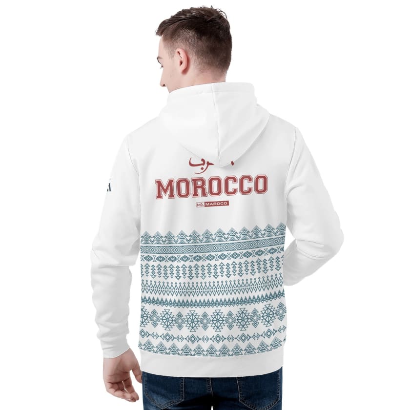Sweat à capuche Maillot Maroc Design Berbère Amazigh
