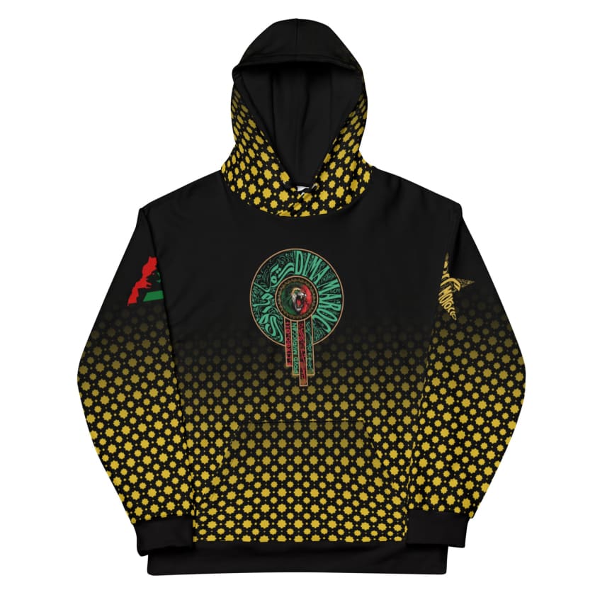 Sweat à Capuche Maillot Maroc MA Motif Zellige luxueux