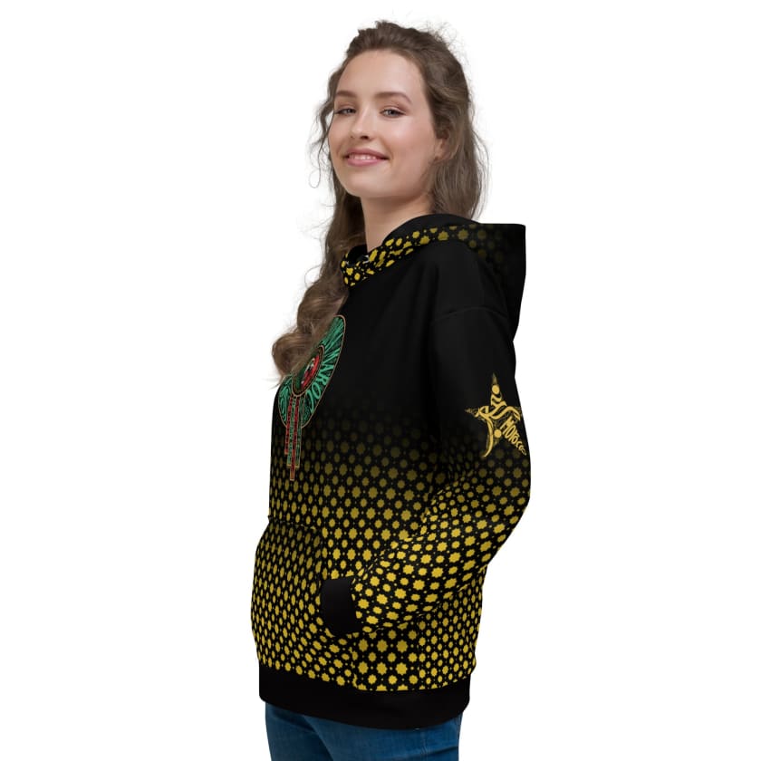 Sweat à Capuche Maillot Maroc MA Motif Zellige luxueux