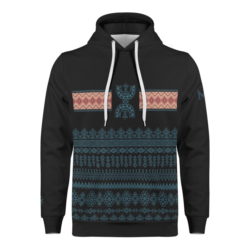 Sweat à capuche Maillot Maroc Noir Design Berbère Amazigh