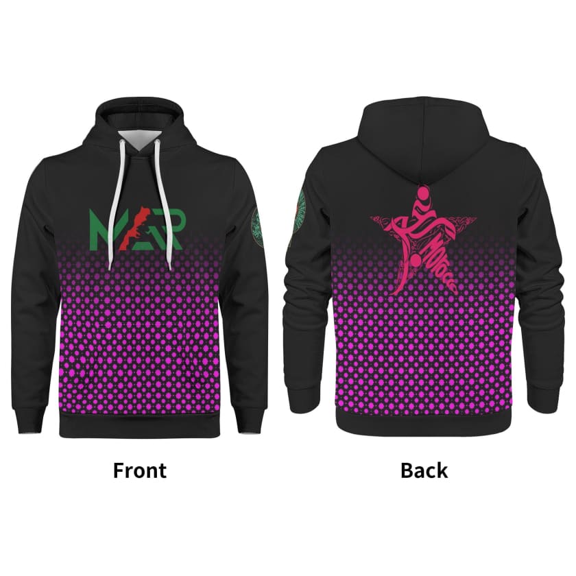 Sweat à capuche Maillot Maroc Noir logo MAR
