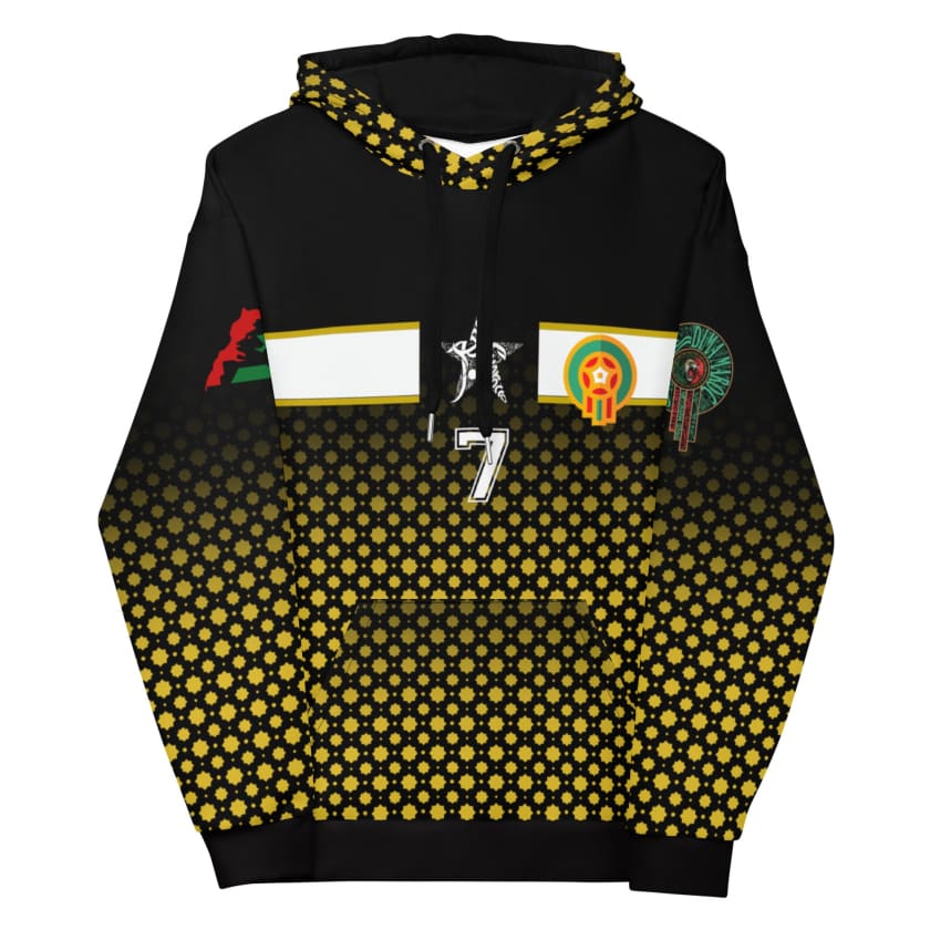 Sweat à Capuche Maillot Maroc personnalisé prénom