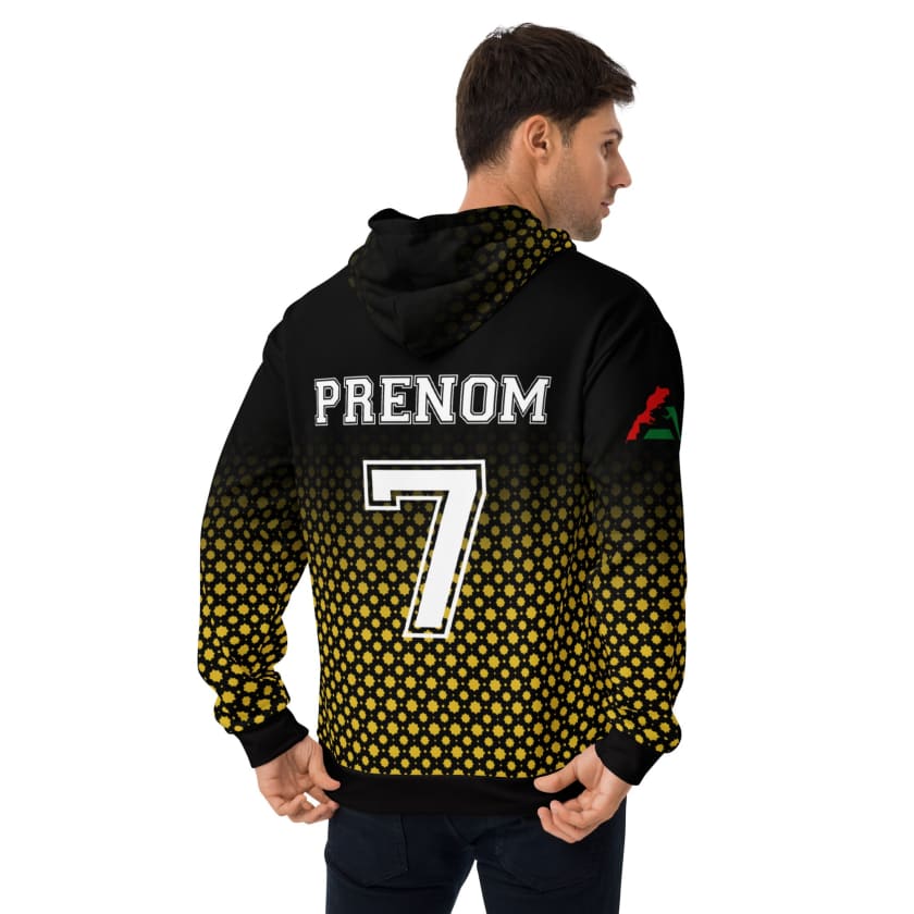 Sweat à Capuche Maillot Maroc personnalisé prénom