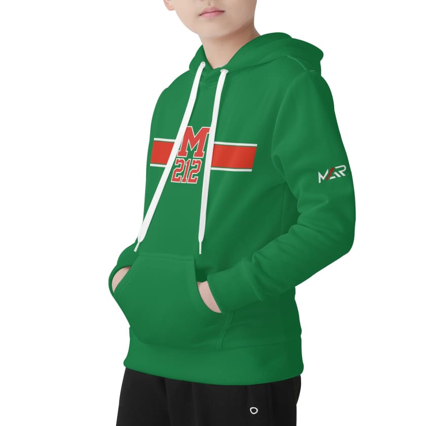 Sweat à Capuche Maillot Maroc vert M212 enfant Unisexe