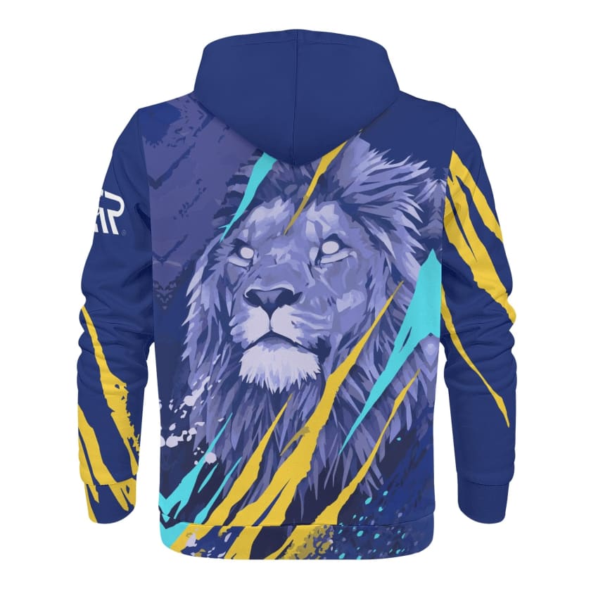 Sweat à Capuche MAR Bleu Roi Wise Lion