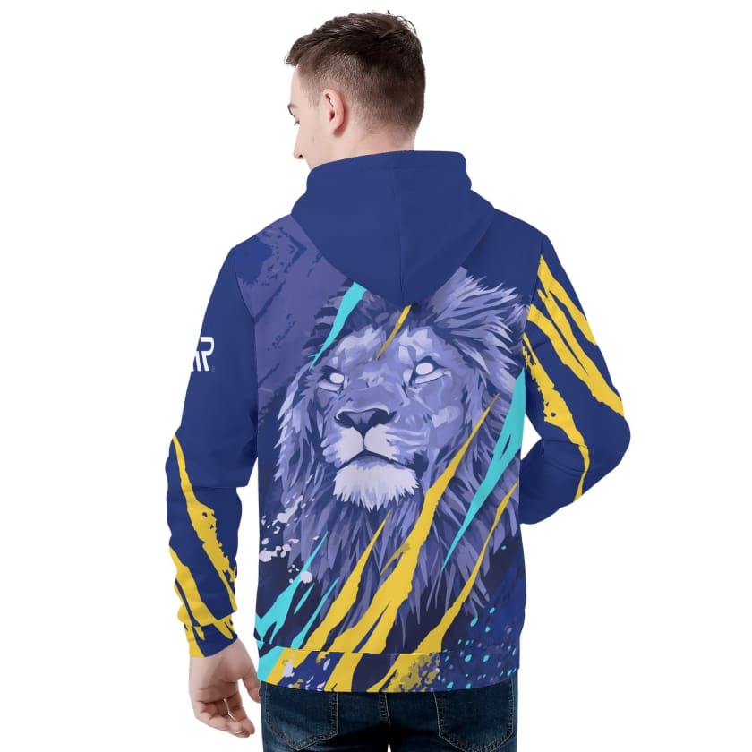 Sweat à Capuche MAR Bleu Roi Wise Lion