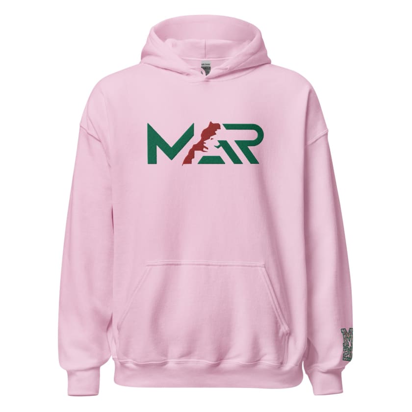 Sweat à capuche MAR brodé rose