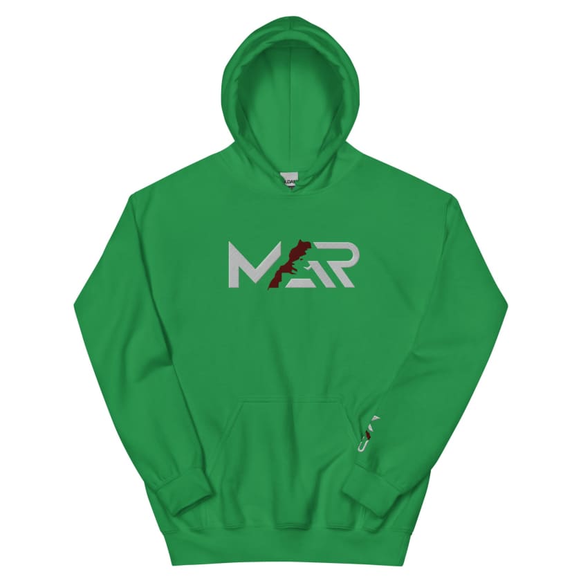 Sweat à capuche MAR brodé vert