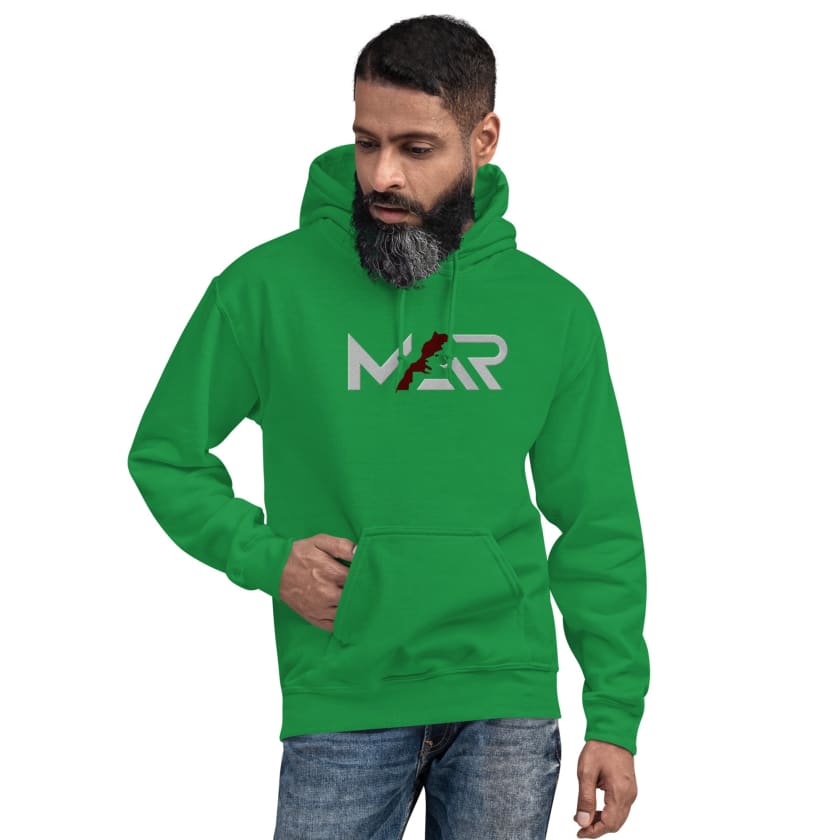 Sweat à capuche MAR brodé vert