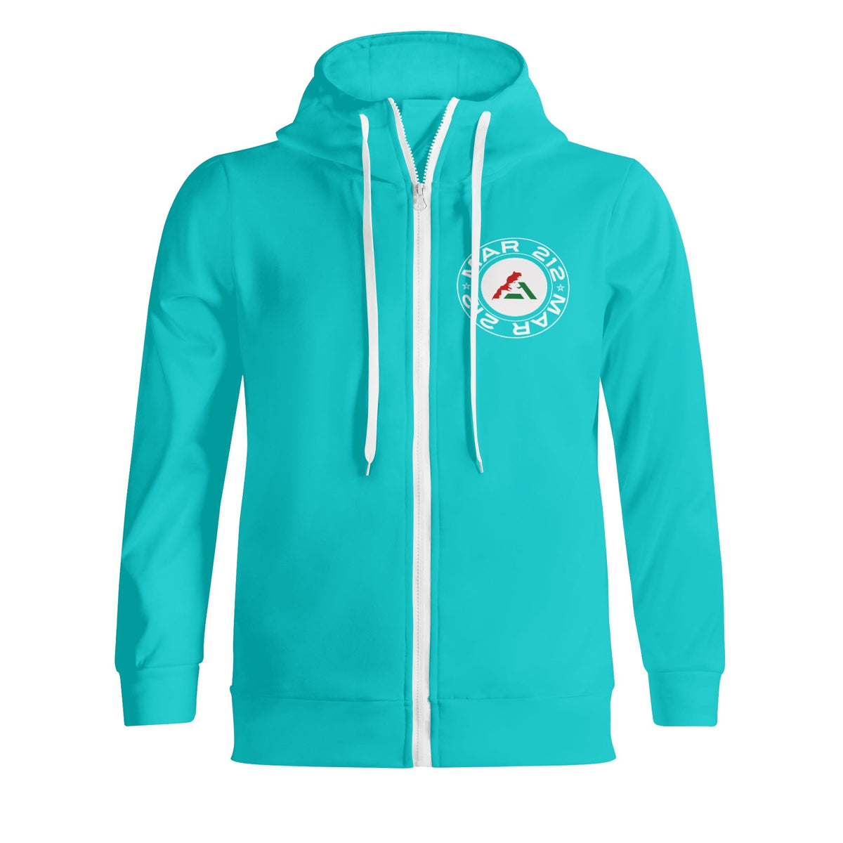 Sweat à capuche MAR à col roulé Streetwear Bleu