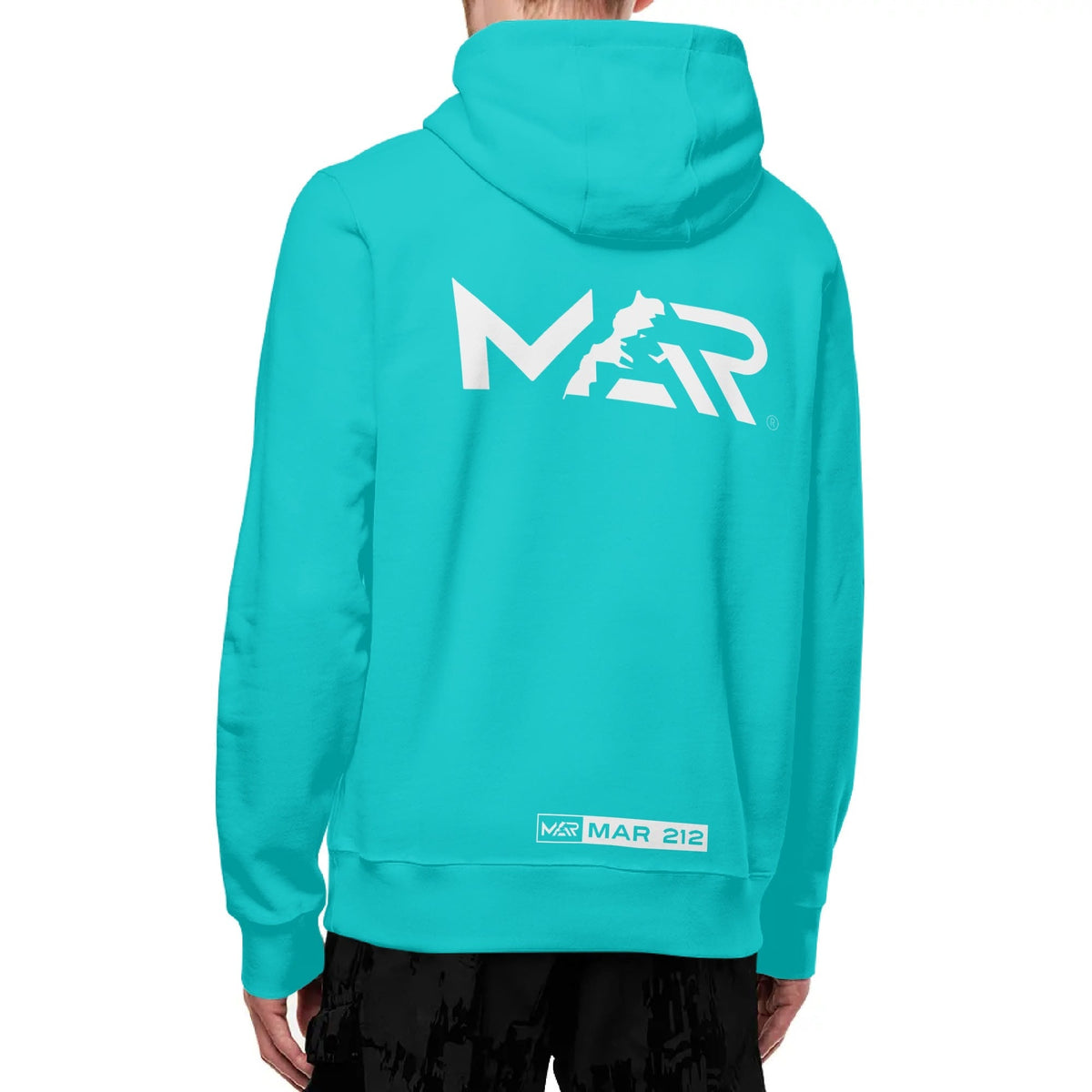 Sweat à capuche MAR à col roulé Streetwear Bleu