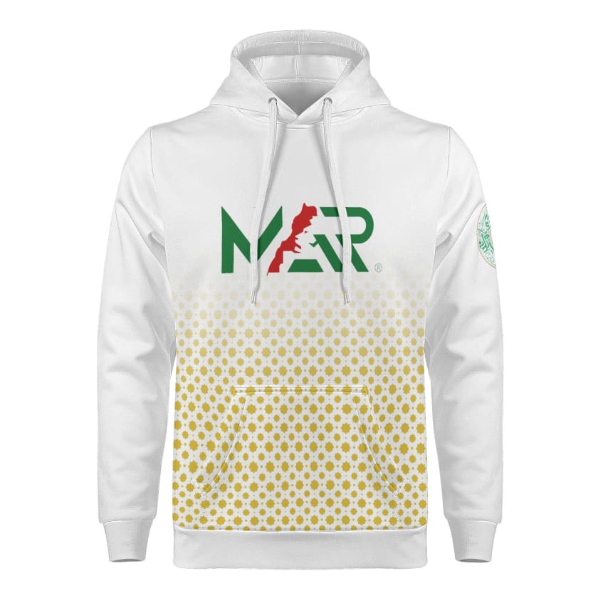 Sweat à capuche MAR design Marocain Fier calligraphie arabe
