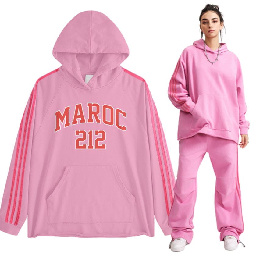 Sweat à capuche Maroc 212 Streetwear Unisexe 3 Bandes