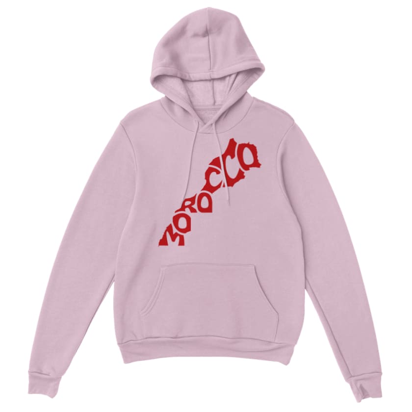 Sweat à capuche Marocco design Géo - light pink / S - Print 