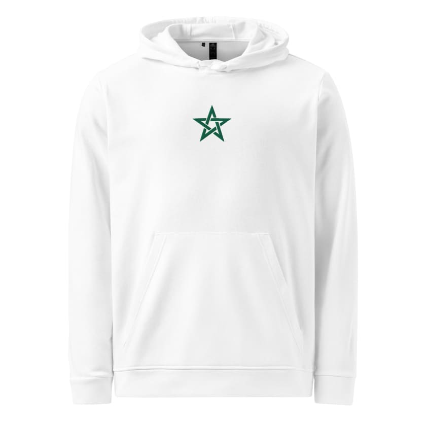 Sweat à capuche polaire Adidas avec étoile Maroc verte brodé
