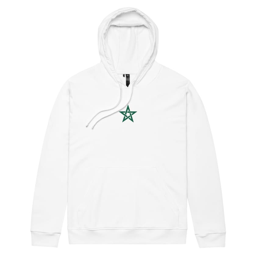 Sweat à capuche polaire Adidas avec étoile Maroc verte brodé