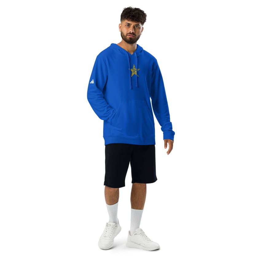 Sweat à capuche polaire Adidas bleu Morocco star