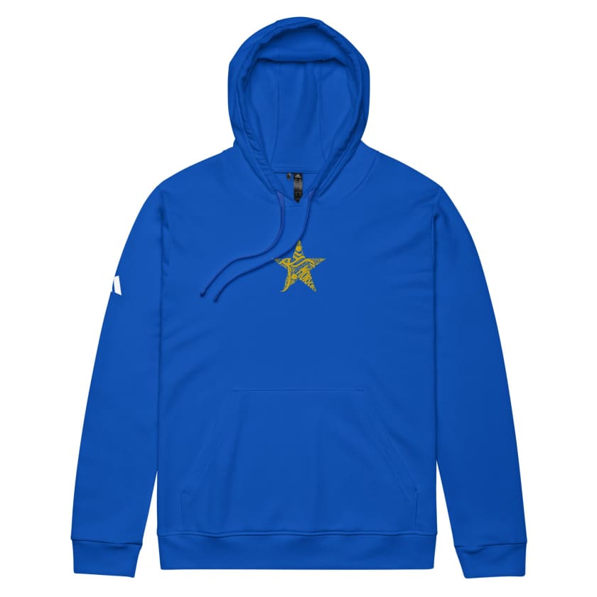 Sweat à capuche polaire Adidas bleu Morocco star
