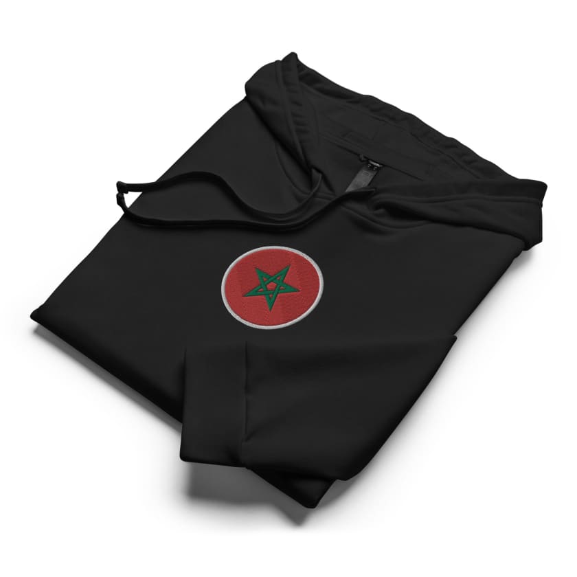 Sweat à capuche polaire Adidas drapeau Maroc brodé