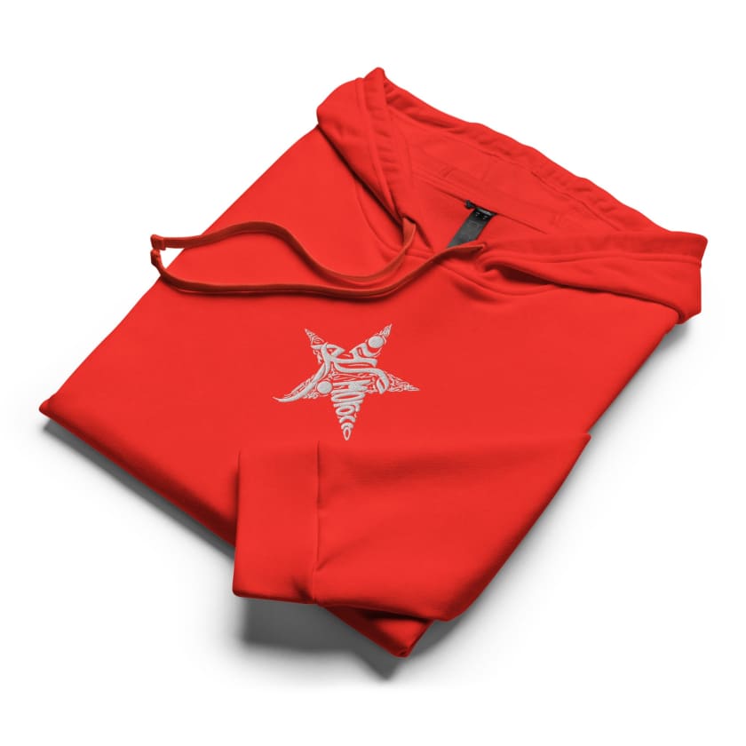 Sweat à capuche polaire Adidas rouge Morocco star brodé